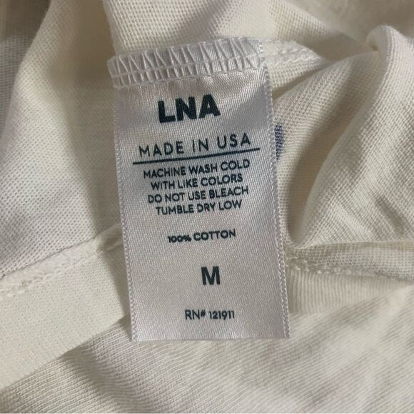 LNA Tee Cherry Printed Short Sleeves Cropped Top - Picture 4 of 6